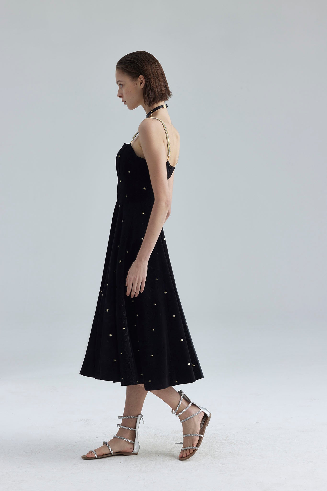 27. Star embroidered long dress